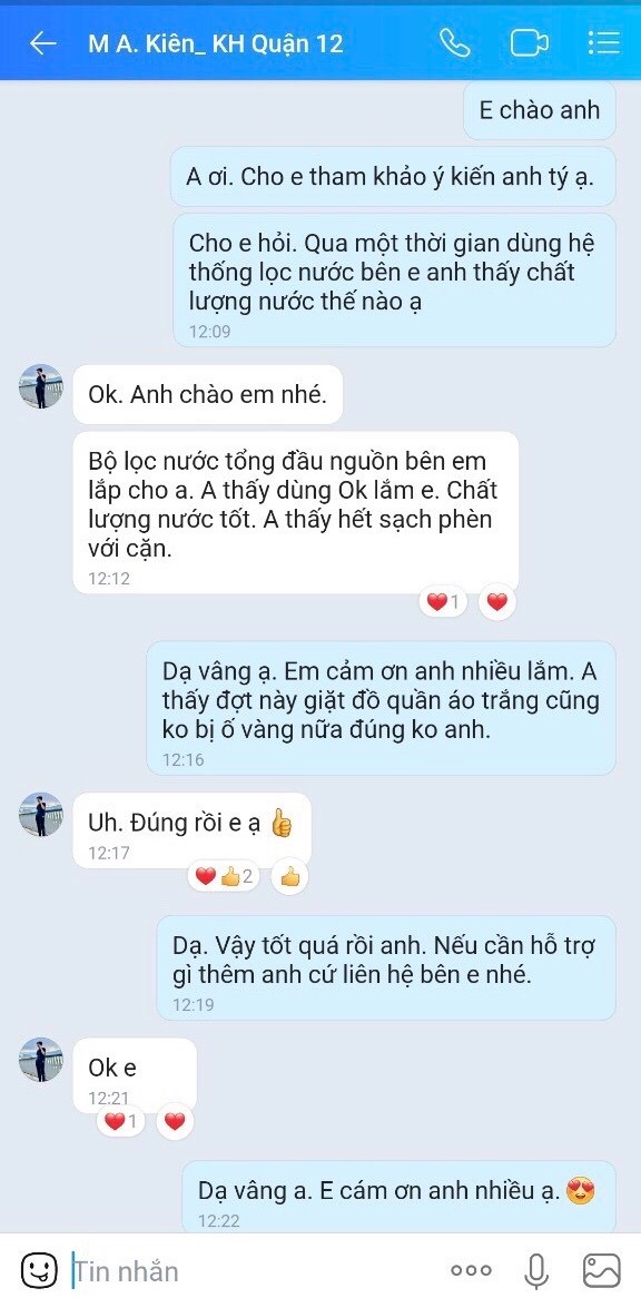 Khách hàng anh Kiên - Quận 12